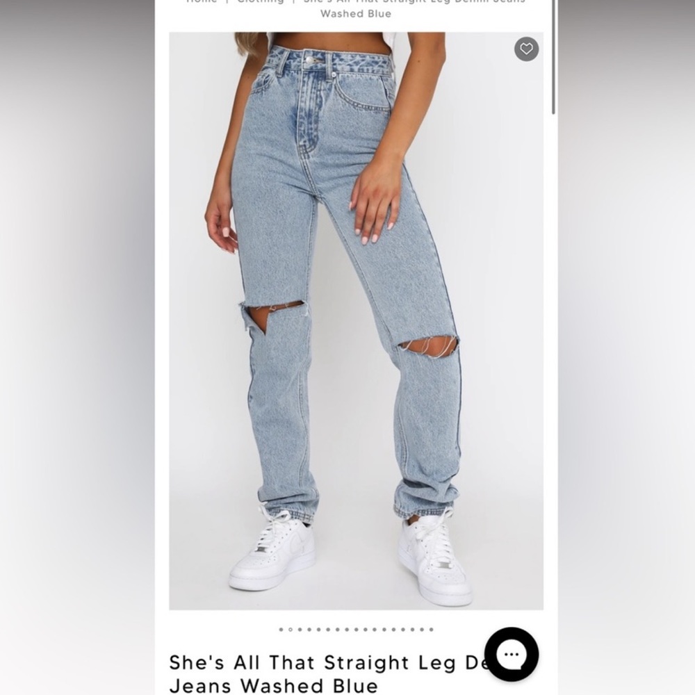 White fox she’s all that straight leg Jean
